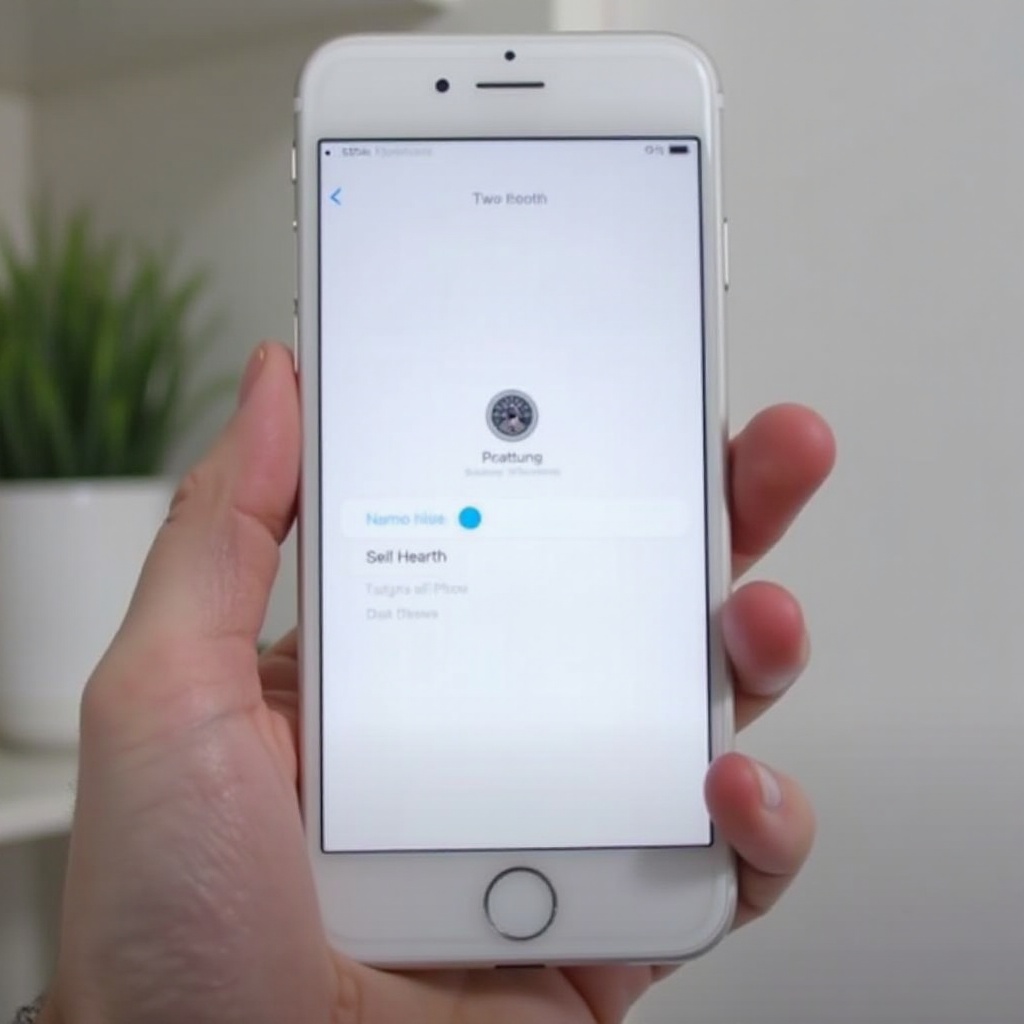 punto azul del iPhone